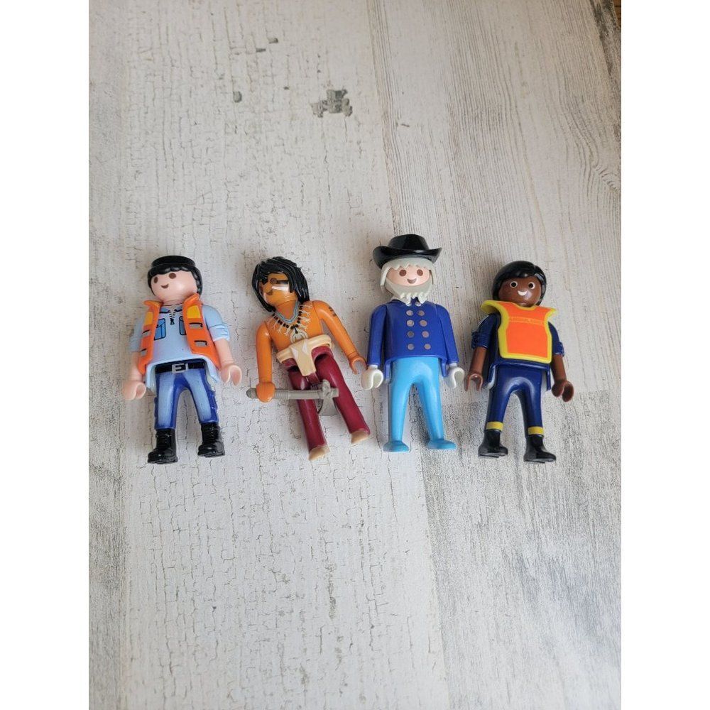 Geobra native American beard man vest guy‎ variety toy figure set